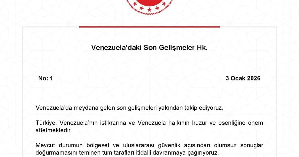 T.C. Dışişleri Bakanlığı: Venezuela’da İtidal ve Diyalog Şart - Galeri 1