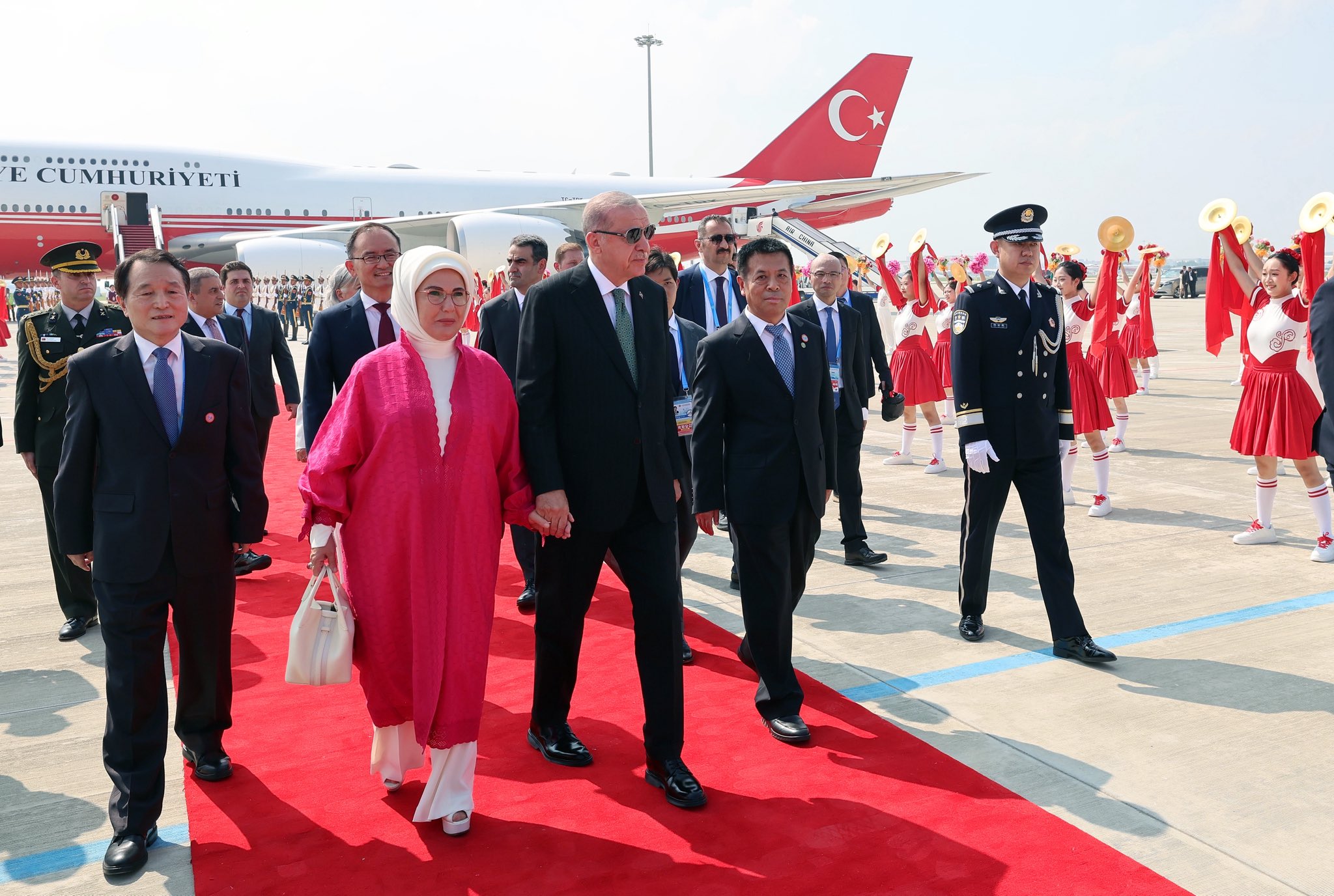 Cumhurbaşkanı Erdoğan, Şanghay Zirvesi İçin Çin’in Tiencin Şehrine Gitti