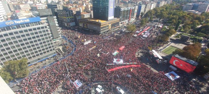 Ankara’da Gazze İçin Tarihi Dayanışma